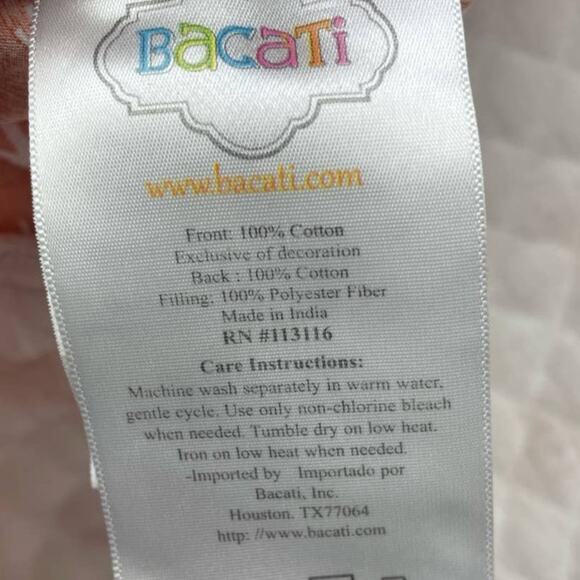 Bacati 100% Cotton Fox Arrows Orange Gray Diaper Changing Table Elastic Cover - Picture 4 of 4